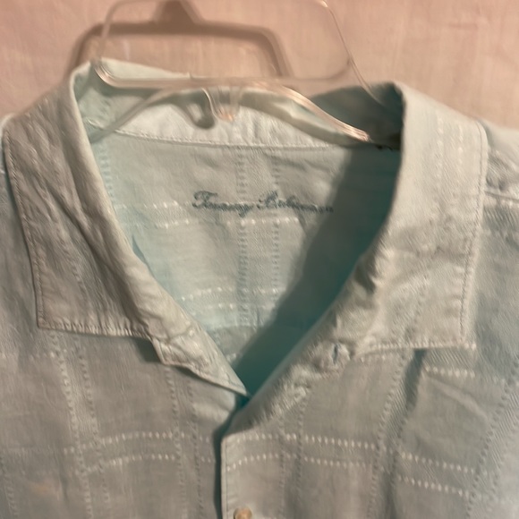 Tommy Bahama Shirt Men 2XL Light Blue 100% Linen Button Up Ling Sleeve 2X Large - Picture 3 of 12